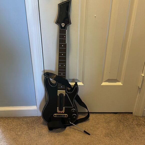 Activision Guitar Hero Power Wireless  Controller Black Gold Tested - Picture 1 of 8